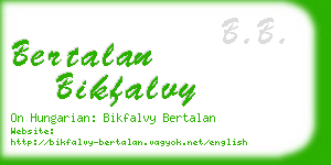 bertalan bikfalvy business card